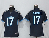 Women Nike Tennessee Titans 17 Tannehill Light Navy Blue Vapor Untouchable Limited Jersey